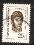 Stamps Argentina -  José Francisco de San Martín (1778-1850)