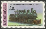 Stamps Nicaragua -  Locomotora de pasajeros y carga