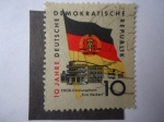Stamps Germany -  Casa de Vacaciones FDGB Fritz Heckert (Quedinburg) Fritz Heckert (1884-1963) Albañil y Revolucionari