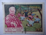 Stamps Italy -  Doctora, María Montessori 1870-1952