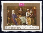 Stamps Yemen -  The peasant family; by Louis le Nain (1593-1648)