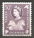 Stamps Kenya -   112 - Elizabeth II, cebras