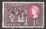 Stamps Kenya -   114 - Plantas gigantes y Monte Kenya 