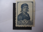 Stamps Russia -  Obrero Ruso - CCCP.