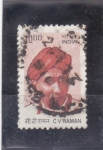 Sellos de Asia - India -  C V. Raman