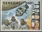 Stamps Senegal -  ANIVERSARIO  DEL  VUELO  DEL  APOLO  8  AL  REDEROR  DE  LA  LUNA