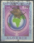 Stamps : Africa : Algeria :  GLOBO  Y  EMBLEMA  DE  LA  U.P.U.
