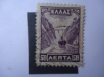 Stamps Greece -  Canal de Corinto. (Tipo I)
