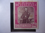 Sellos de America - Venezuela -  140º Aniversario de la muerte del genral José Antonio Anzoategui 1819-1959.