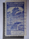 Sellos de America - Venezuela -  EE.UU. de Venezuela - Adquisición de las Obras del Puerto de la Gauira 1937.