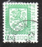 Stamps : Europe : Finland :  Serie definitiva . Tipo de León m / 75