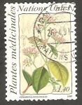 Sellos de America - ONU -   191 - Cinchona officinalis, planta medicinal