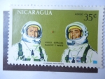 Sellos de America - Nicaragua -  Vuelo Espacial - McDivitt y White.