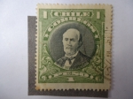 Stamps Chile -  Anibal Pinto Garmendia  (1825-1884)