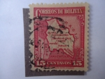 Stamps : America : Bolivia :  Territorio de Bolivia-Mapa.