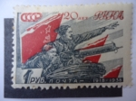 Stamps Russia -  Praga y la Diáspora Rusa 1918-1938- 20° Aniversario Ejercito Rojo