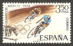 Sellos de Europa - Espa�a -  1887 - Olimpiadas de Mexico 68, ciclismo