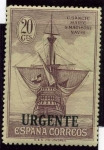 Stamps Spain -  Descubrimiento de America. Nao Santa Maria