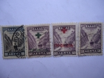 Stamps Greece -  Canal de Corinto - Impuesto de Bienestar Social-Caridad.