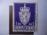 Sellos de Europa - Noruega -  Escudo - (S/080)