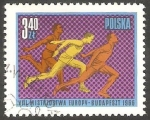 Stamps Poland -  1536 - Europeo de atletísmo, Carrera