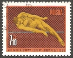 Sellos de Europa - Polonia -  1538 - Europeo de atletísmo, Salto de altura