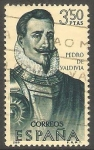 Stamps Spain -  1942 - Pedro de Valdivía