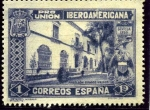 Stamps Spain -  Pro Union Iberoamericana. Pabellon de Estados Unidos