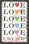 Stamps United States -  1516 - Love, Semana nacional de la carta
