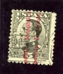 Stamps Spain -  Alfonso XIII. Sobrecargados República