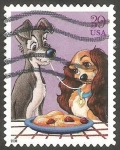 Stamps : America : United_States :  3779 - La Dama y el Vagabundo