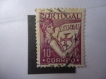 Stamps Portugal -  Lisiadas- Portada de la Primera Edición-Volumen ¨Los Lusiadas¨de Luis de Camóes - (S/500)