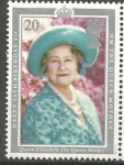 Stamps United Kingdom -  90 th  ANIVERSARIO  DE  LA  REINA  MADRE.  RETRATO  ACTUAL.