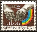 Stamps Germany -  Año Internacional de Braille,1975(DDR).