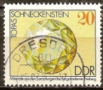 Sellos de Europa - Alemania -   Topaz,Piedra caracol,minerales de las colecciones de Freiberg (RDA). 