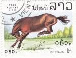 Stamps Laos -  caballo