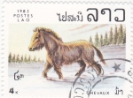 Stamps Laos -  caballo