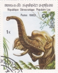 Sellos de Asia - Laos -  elefante