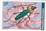 Stamps Rwanda -  insecto- euporus strangulatus