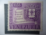 Sellos de America - Venezuela -  Cuatricentenario 1558-1958-Escudo-Santiago de Mérida de los Caballeros