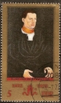 Stamps Germany -  500a Cumpleaños Lucas Cranach (1472-1972). Retrato de hombre joven(DDR).