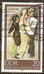 Sellos de Europa - Alemania -  Nacimiento del Centenario de Max Lingner,1888-1959 (artista).Libre, fuerte y feliz-DDR.
