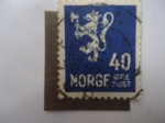 Sellos de Europa - Noruega -  León Heráldico -(S/303)