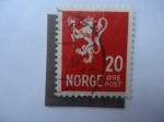 Sellos de Europa - Noruega -  León Heráldico.