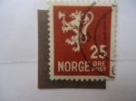 Sellos del Mundo : Europa : Noruega : León Heráldico -( S/197))