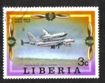Stamps : Africa : Liberia :  El progreso de la aviación
