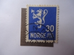 Sellos de Europa - Noruega -  León Heráldico -( S/198)