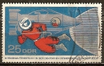 Sellos de Europa - Alemania -  Visita cosmonautas a la DDR.