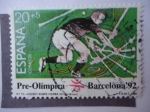 Stamps Spain -  Pre-Olímpica Barcelona 92-4ª Serie Olímpica Halterofilia.