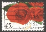 Stamps Australia -  1728 - Rosas rojas